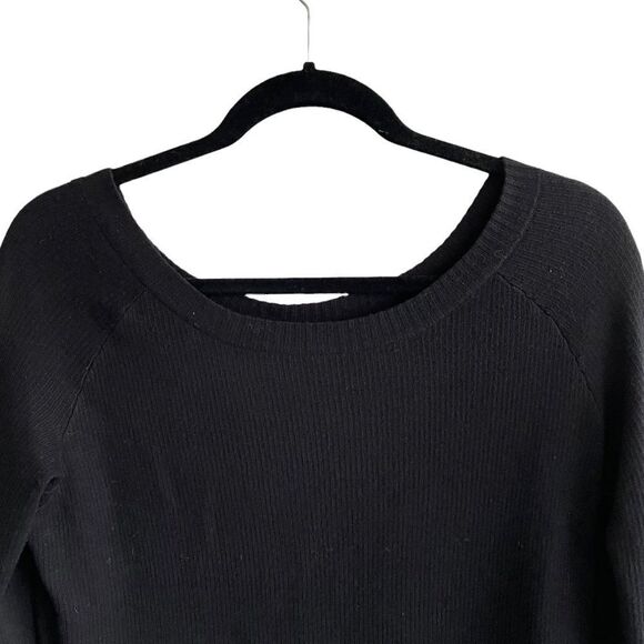 LULULEMON Cashmere Wool Reversible Scoop Neck Long Sleeve Sweater Black Grey 4 - Picture 9 of 15